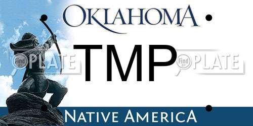 TMP Oklahoma License Plate