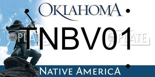 TNBV01 Oklahoma License Plate