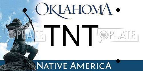 TNT Oklahoma License Plate