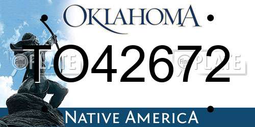 TO42672 Oklahoma License Plate
