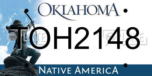 TOH2148 Oklahoma License Plate