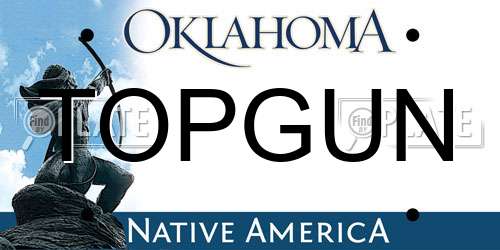 TOPGUN Oklahoma License Plate