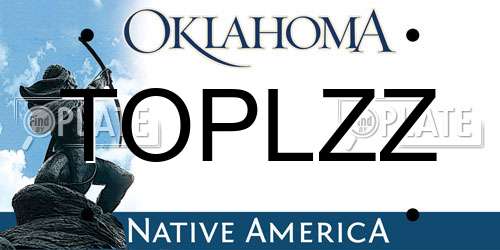 TOPLZZ Oklahoma License Plate