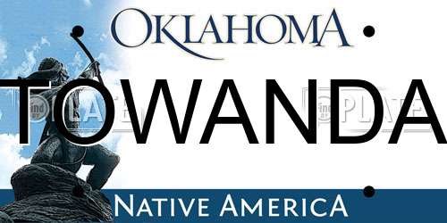 TOWANDA Oklahoma License Plate