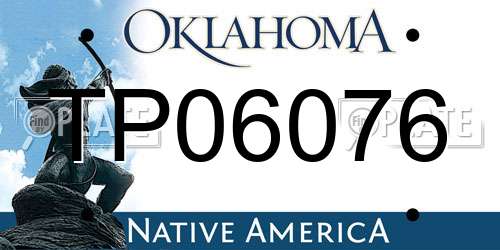 TP06076 Oklahoma License Plate