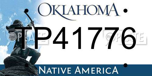 TP41776 Oklahoma License Plate