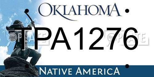 TPA1276 Oklahoma License Plate