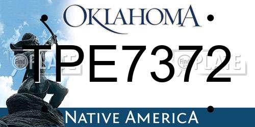 TPE7372 Oklahoma License Plate