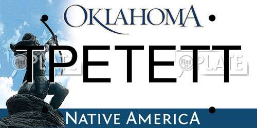 TPETETT Oklahoma License Plate