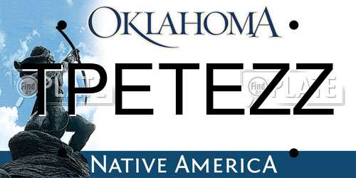 TPETEZZ Oklahoma License Plate
