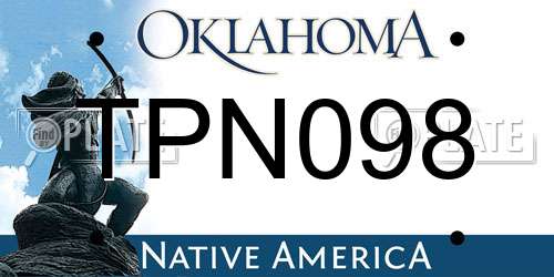 TPN098 Oklahoma License Plate