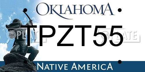 TPZT55 Oklahoma License Plate