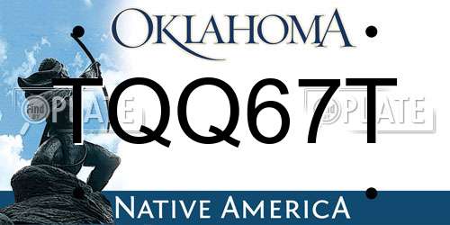 TQQ67T Oklahoma License Plate