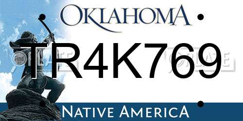 TR4K769 Oklahoma License Plate