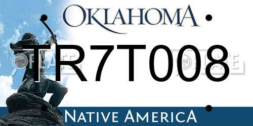 TR7T008 Oklahoma License Plate
