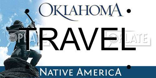 TRAVEL Oklahoma License Plate