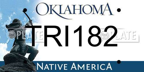 TRI182 Oklahoma License Plate
