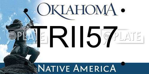 TRII57 Oklahoma License Plate