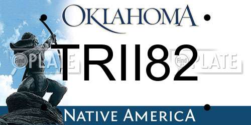 TRII82 Oklahoma License Plate