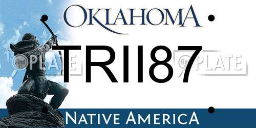 TRII87 Oklahoma License Plate