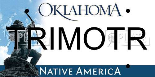 TRIMOTR Oklahoma License Plate