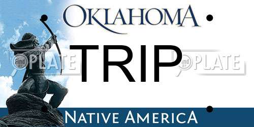TRIP Oklahoma License Plate