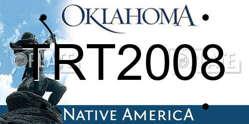TRT2008 Oklahoma License Plate