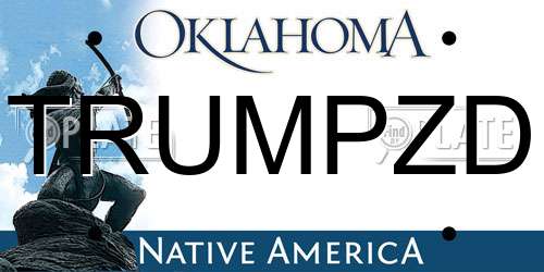 TRUMPZD Oklahoma License Plate
