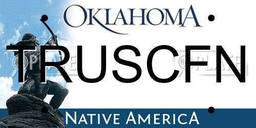 TRUSCFN Oklahoma License Plate