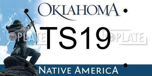 TS19 Oklahoma License Plate