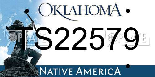 TS22579 Oklahoma License Plate