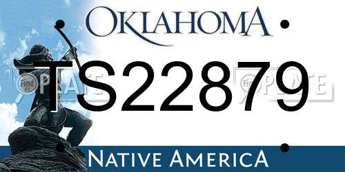 TS22879 Oklahoma License Plate