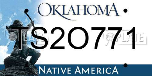 TS2O771 Oklahoma License Plate