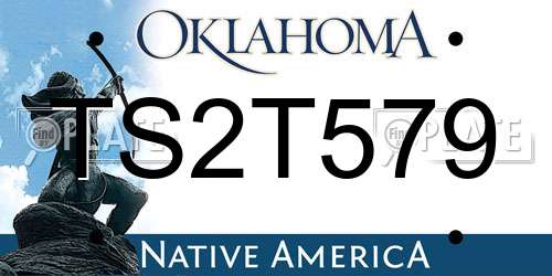 TS2T579 Oklahoma License Plate