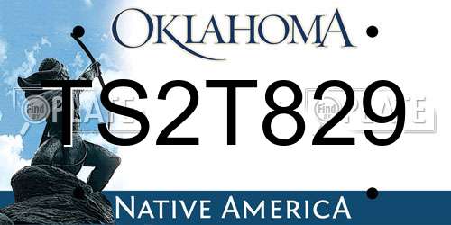 TS2T829 Oklahoma License Plate