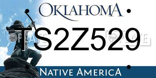 TS2Z529 Oklahoma License Plate
