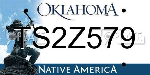 TS2Z579 Oklahoma License Plate