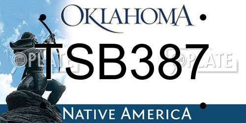 TSB387 Oklahoma License Plate