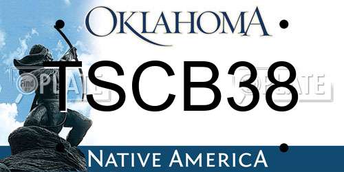 TSCB38 Oklahoma License Plate