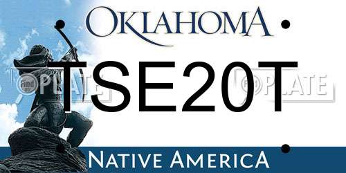 TSE20T Oklahoma License Plate
