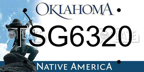 TSG6320 Oklahoma License Plate