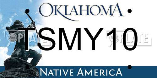 TSMY10 Oklahoma License Plate