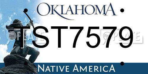 TST7579 Oklahoma License Plate