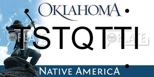 TSTQTTI Oklahoma License Plate