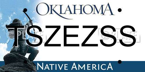 TSZEZSS Oklahoma License Plate