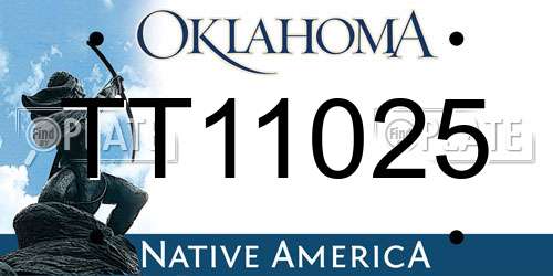 TT11025 Oklahoma License Plate