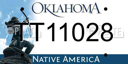 TT11028 Oklahoma License Plate