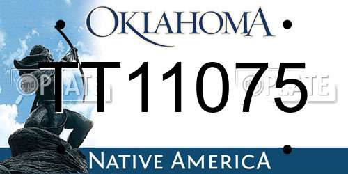 TT11075 Oklahoma License Plate