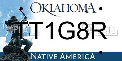 TT1G8R Oklahoma License Plate