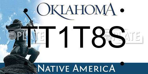 TT1T8S Oklahoma License Plate